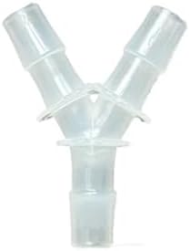 5Pcs Tee Connector Hose Barb Fitting Y Shaped Air Water Flow Splitter Plastic Tubing Joint For Drip Irrigation Aquariums Garden(12mm Y Tee 5pcs) by Unknown