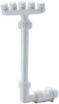 Fountain Sprinkler, Five-Head Pool Water Feature, 3 Adapters, Rotating Nozzle, White by Unknown