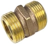 Male Hose x 3/4” Male Pipe Thread Adapter – Plastic or Brass Irrigation Fitting – MHT to MPT Connector – No-Glue Garden Hose to Pipe Adapter (Brass, 50) - Image 2