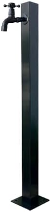 Floor Mounted Faucet Outdoor Water Pipe Vertical Fountain Irrigation Column,Frost Free Outdoor Faucet with Garden Hose Extender, Freestanding Stainless Steel Spigot & Removable Hose Reel Sta by Unknown