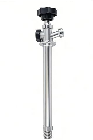 Frost Free Sillcock 8 Inch with Vacuum Breaker - 1/2" MIP Threaded Connection - Lead-Free Brass Outdoor Faucet, Anti-Siphon Freeze Proof Hose Bibb for Copper or CPVC Pipe by GBQA
