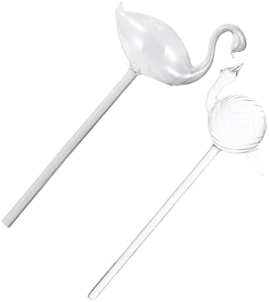 Kisangel 2pcs Automatic Self-Watering Plant Spikes for Indoor Plants, Glass Water Dripper Stakes, Home Garden Irrigation Device for Potted Greenery and Balcony Planters by Kisangel