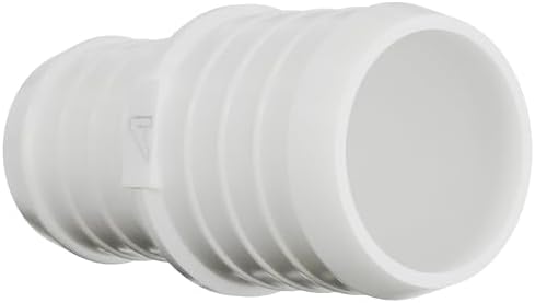 PVC Barbed Straight Pipe Reducer - Corrugated Hose Reducing Joiner & Coupling Adapter Fitting(White,60mm to 51mm (2 3/8" to 2")) by Unknown