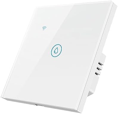 EU 40A WiFi Smart Water Heater Switch,Glass Touch Panel,Works with Apple Homekit Siri Voice Control, Waterproof,Neutral line Needed by ngnsky