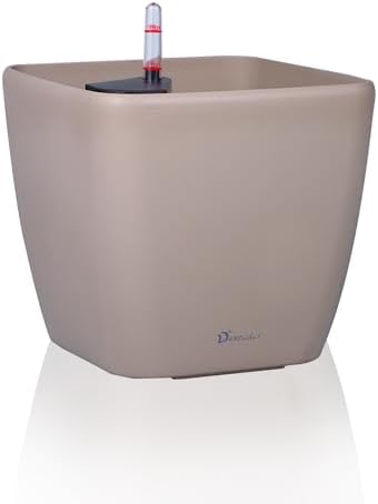 Dexceder 18x17 Self Watering Planter with Wheels (Taupe Matte) by Dexceder