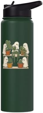 Plant Halloween Ghosts Watering Houseplant Lover Gift Stainless Steel Insulated Water Bottle - Image 3
