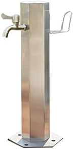Outdoor Stainless Steel Square Garden Water Column, Garden Hose Stand with Faucet, Free Standing Water Column for Home Garden Insulation and Antifreeze, Used for Garden Irrigation and Watering by Unknown