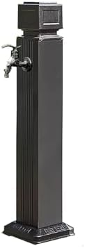 Floor Mounted Faucet Outdoor Water Pipe Vertical Fountain Irrigation Column,Freestanding Stainless Steel Water Column Faucet - Outdoor Garden Fountain Tap with Copper Hose Stand, Vertical Hy by Unknown
