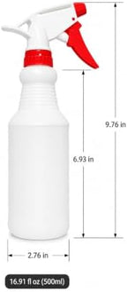 24 Pack 16oz Spray Bottles HDPE Trigger Sprayer Heavy Duty Plastic Nozzle - Image 2