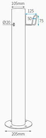 Stainless Steel Cylindrical Vertical Garden Water Column,Garden Hose Holder with Full Copper Faucet,Retro Outdoor Courtyard Garden Fountain Faucet Water Column, Suitable for Car Washing and Watering - Image 6