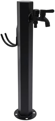 304 Stainless Steel Cylindrical Vertical Garden Water Column,Freestanding Hose Stand,Outdoor Antifreeze Faucet Hydrant Water Feature Fountain, for Irrigation and Lawn by LUOSHALIYA