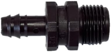 NETAFITM Drip Irrigation Barbed Fittings,3/8" 12MM Black Drip Tubing Coupler Elbow Tee Reducer (Threaded Male Adapter - 12mm X 1/2" MPT, 25 Count) by PRO.FASHION