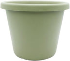 The HC Companies Classic Round Plastic Plant Pot w/Rolled Rim - Lightweight & UV Resistant Flower Pot for Herbs & More - Outdoor & Indoor Plant Pots w/Drainage (15.5 inch Seafoam, Pack of 1) by TheHCCompanies