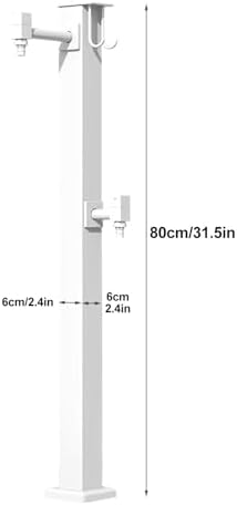 Frost Free Outdoor Faucet Garden Water Spigot Column Durable Hose Connector 80cm White C Bottom Inlet Ideal for Winter Use Anti Freeze Design Easy Installation - Image 7
