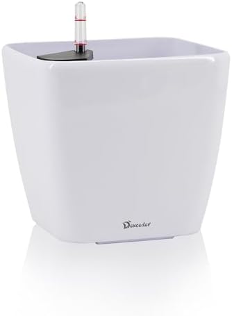 Dexceder 11x10 Self Watering Planter (White High Gloss) by Dexceder