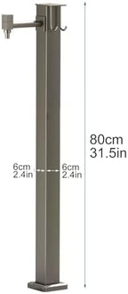 Frost Free Outdoor Faucet Garden Water Spigot Hose Connection Post Durable 80cm Gray Water Column Easy Installation Ideal for Freezing Climates - Image 6