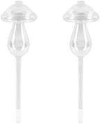 2 Pcs Mushroom Plant Waterers, Iridescent Glass Self-Watering Globes for Indoor Outdoor Potted Plants, 9.1 in Plant Watering Spikes, Decorative Vacation Irrigation Devices by Unknown