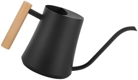 Black Stainless Steel Garden Watering Can with Long Spout by MERRYHAPY