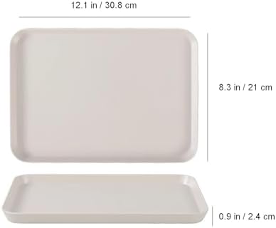Multifunctional Drip Tray, Easy to Clean Spill Trays Anti-Scalding and Anti-Slip Design, Watering Tray for Plants Strong and Stable(White,12.1x8.3 in/30.8x21 cm) - Image 2