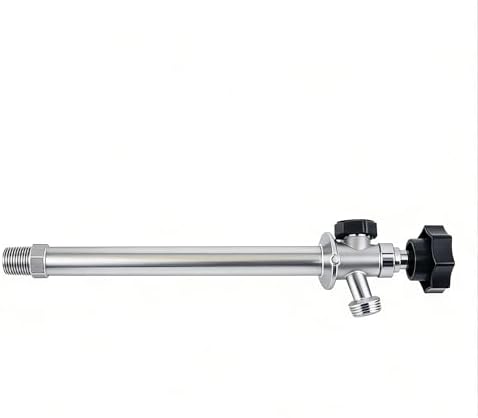 Frost Free Sillcock 8 Inch with Vacuum Breaker - 1/2" MIP Threaded Connection - Lead-Free Brass Outdoor Faucet, Anti-Siphon Freeze Proof Hose Bibb for Copper or CPVC Pipe - Image 5