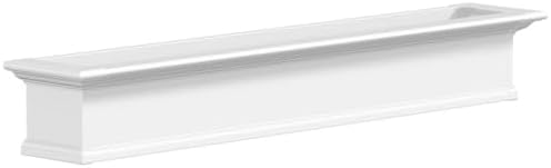 Pemberly Row 6ft Weatherproof Vinyl Window Box, White Finish, Double Wall Design, Built-in Water Reservoir, Customizable Planter for Outdoor Spaces - Image 2