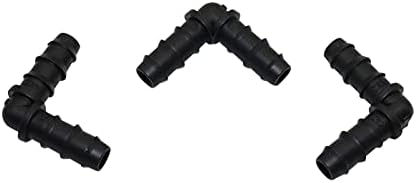Hose Connector Adapter 8mm Barb Elbow Connector Greenhouse Drip Irrigation System Pipe Fittings Garden Fittings Agricultural Hose Adapter 30 Pcs by Unknown