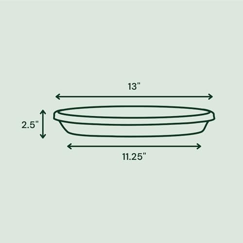 Bloem Terra Plastic Saucer Tray for 14" Terra Planters, Navy, 2-Pack - Image 2
