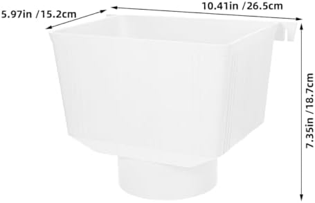 Roof Rainwater Diverter Downspout Connector PVC Gutter Funnel for Outdoor Rainwater Collection System Compatible with 110mm Standard Downspouts - Image 2
