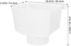 Roof Rainwater Diverter Downspout Connector PVC Gutter Funnel for Outdoor Rainwater Collection System Compatible with 110mm Standard Downspouts - Image 2