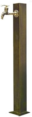 304 Stainless Steel Outdoor Water Column - Durable Freestanding Garden Hose & Faucet Station, Square Design for Irrigation & Washing, Perfect for Patios & Yards by Unknown