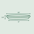 Bloem Terra Plastic Saucer Tray for 24" Terra Planter, Vanilla Bean, 2-Pack - Image 3