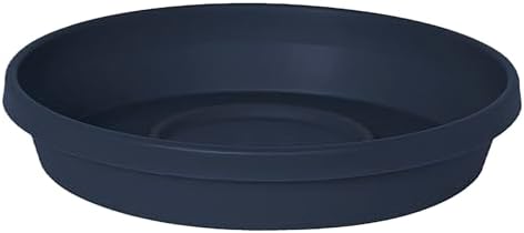 Bloem Terra 24" Round Plastic Plant Saucer, Lightweight UV-Resistant Indoor/Outdoor Flower Pot Tray - Fits 24-inch Planter Pots, Navy, 2-Pack - Image 3