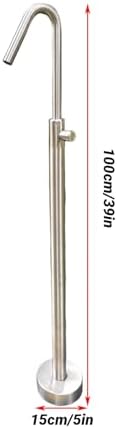 304 Stainless Steel Freestanding Vertical Garden Water Column Hose Stand with Double Faucet for Irrigation and Car Wash - Image 2