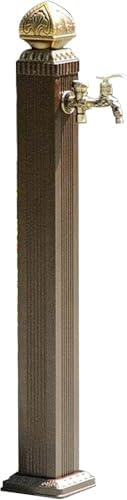 Outdoor Brass Garden Hose Holder - Freestanding Retro Faucet for Easy Car Washing and Watering, Stylish Vertical Water Column Design Height 85cm by Unknown