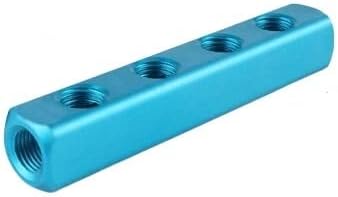 Aurorad Air Manifold Distributor 1/4" PT Thread Port 2 3 4 5 6 7 8 9 Way Pneumatic Quick Plug In Connector Hose Aluminum Block Splitter (Color : 8 Way 11 Port) by Unknown