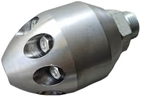 Stainless Steel High Pressure Piping Nozzle, 9 Holes, 1' Thread - Image 2