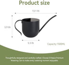 White Watering Can 50oz Stainless Steel for Indoor Plants - Image 6