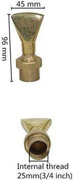 Hose Fittings 1 Pc Ornamental Adjustable Brass Fan Shaped Fountain Nozzles 1/2" 3/4" 1" 2" Duckbill Column Garden Landscape Sprinkler (Color : 3I4 inch) - Image 2