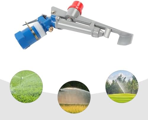 Garden Hose Nozzle Heavy Duty Brass Metal Sprayer Nozzle, 36-360° Adjustable Angle Irrigation Sprinkler Head, Limiting Circlip Controls Swing Range for Car Washing, Outdoor Gardening & Greening - Image 2