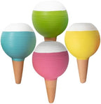 NUOBESTY 4pcs Self Watering Globes for Plants Bonsai Red Soil Globe Stakes by NUOBESTY