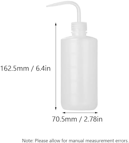 8PCS 500ml Squirt Bottles, Plastic Wash Bottles, Lab Squeeze Bottle with Scale Labels, for Laboratory, Tattoo Artists, Hair Salon, Gardening (4 Mix Colors) - Image 2