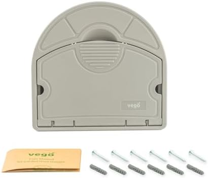Vego Garden Hose Hanger Hangout with 115 ft of 5/8" Capacity And Enclosed Storage Compartment (Cloud Grey) by VegoGarden