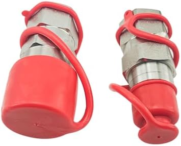 3/4" SAE Thread Flat Face Hydraulic Quick Connect Coupler Set Fit for Skid Steer,1/2" Body Heavy-Duty Carbon Steel Coupling with Dust Cap(4pcs) - Image 7