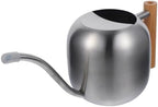 POPETPOP Stainless Steel Watering Can with Wooden Handle Indoor Garden Sprayer Long Spout for Houseplants and Small Potted Flowers Gardening Water Bottle - Image 7