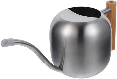 POPETPOP Stainless Steel Watering Can with Wooden Handle Indoor Garden Sprayer Long Spout for Houseplants and Small Potted Flowers Gardening Water Bottle - Image 7