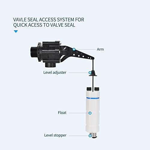 Tankbuddy Valve Plus, with Adjustable Weights for Efficient Drainage, Float Valve Double Water Level, High Flow Large Water Discharge (1/2'') - Image 3