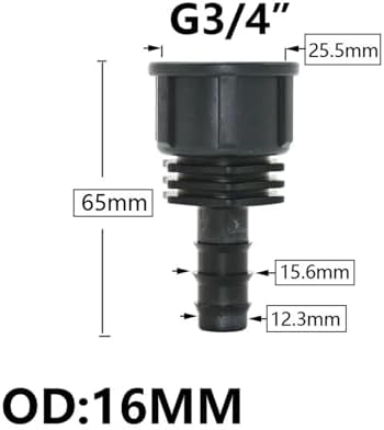 5pc 16mm 20mm 25mm 32mm Garden Hose PE Tube Barb Connector 1 2 3 4 1 Inch Thread Straight Elbow Coupler Fitting Farm Irrigation Joint(I) - Image 6