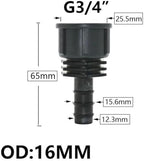 5pc 16mm 20mm 25mm 32mm Garden Hose PE Tube Barb Connector 1 2 3 4 1 Inch Thread Straight Elbow Coupler Fitting Farm Irrigation Joint(I) - Image 6