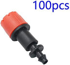 Gardening Watering System Tools 50-300pcs Garden Adjustable Nozzle with T-Shaped Barb Connector for Drip Irrigation Watering Sprinkler Drip Tip Dripper Flowerbed (Color : A x 100pcs) - Image 2