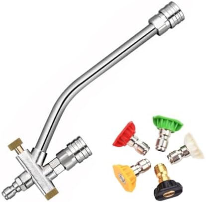 Stainless Steel Double End Connector Pressure Washer Wand with 5 Nozzle Tip Fit for Comprehensive Power Washing by Unknown